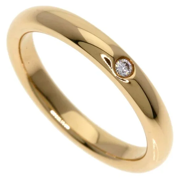 TIFFANY & CO. 18k Rose Gold Diamond Ring - Picture 1 of 9